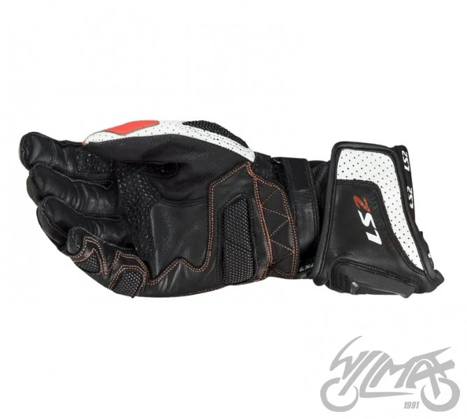 Rękawice motocyklowe LS2 Swift Racing męskie — czarny / czerwony — rozmiar XL — ujęcie 2