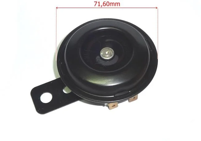 Klakson sygnał dźwiękowy 12V (czarny śr. 71,6 mm) — ujęcie 3