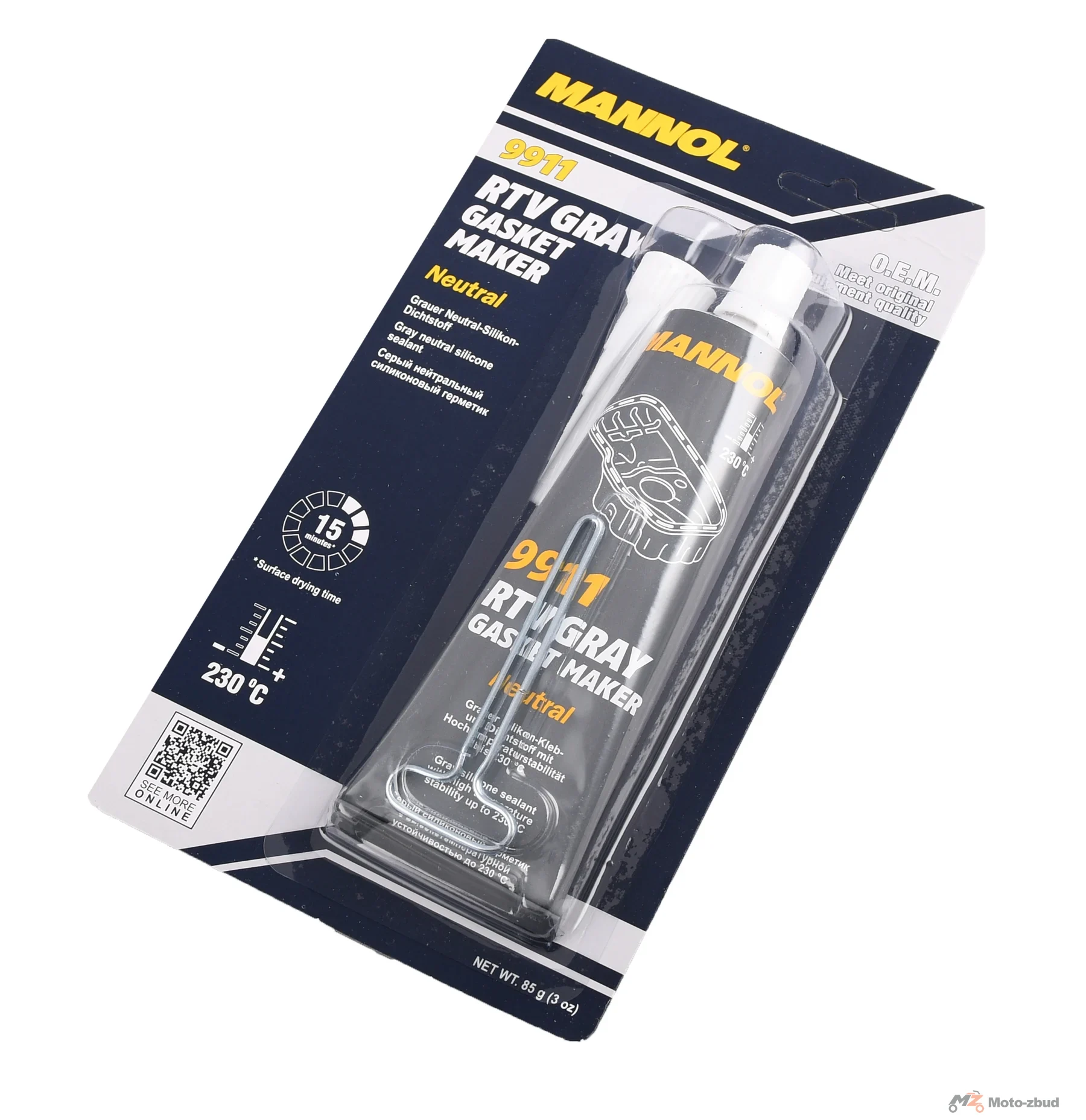 Silikon neutralny Mannol szary 230°c 85 g