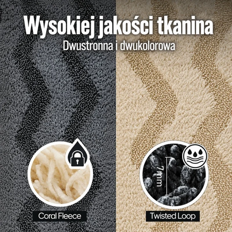 Ręcznik FANTASTICLEAN 91x63 cm 1100gm2 Twisted Loop Coral Flece do osuszania — ujęcie 10