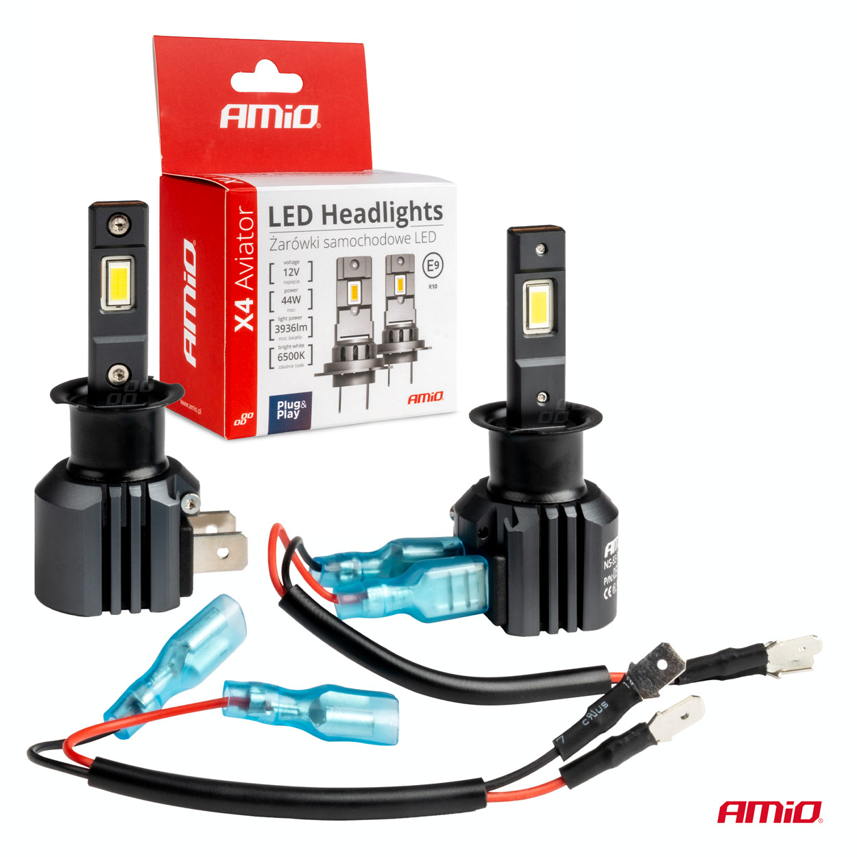 Żarówki samochodowe LED seria X4 Aviator H3 6500K Canbus — ujęcie 5