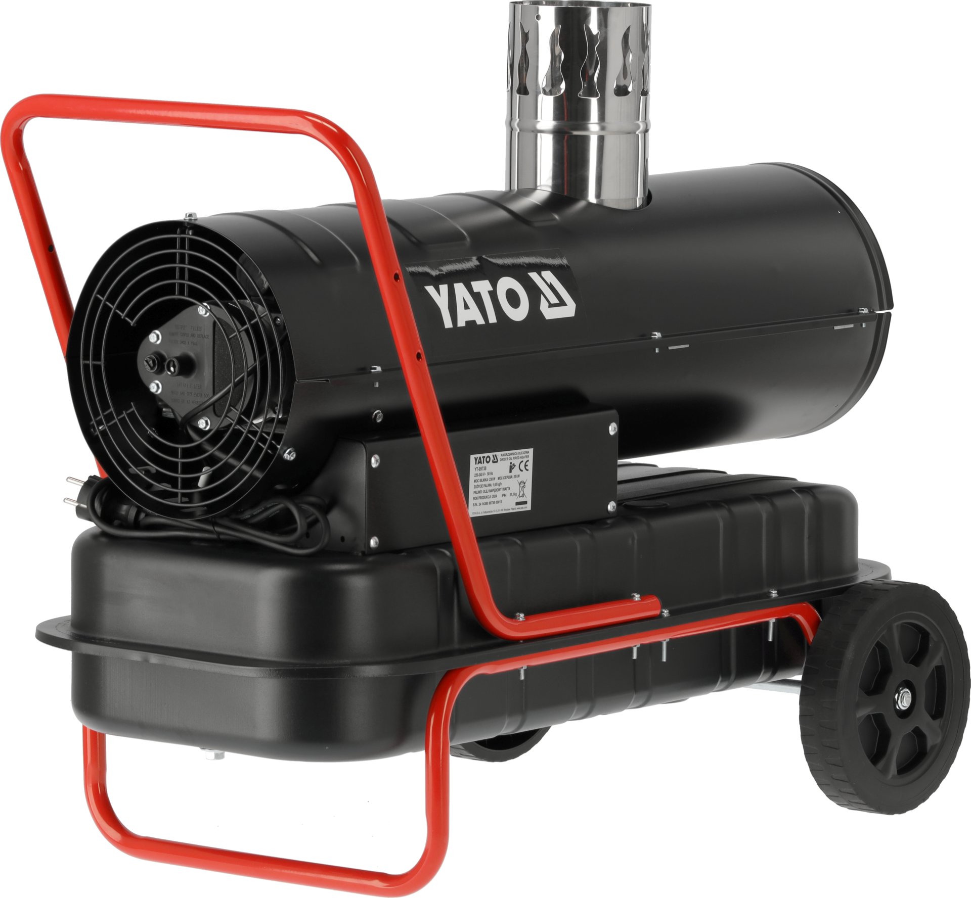 Nagrzewnica olejowa z odprowadzeniem spalin 20 kW YATO YT-99738 — ujęcie 2