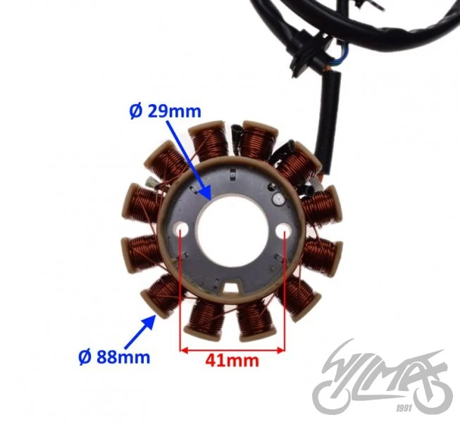 Stator zapłonu 125 GY6 4T 152QMI-E4 — Kinroad XT125T-8 Wind Hunter / Longjia LJ150-QT4 — ujęcie 2