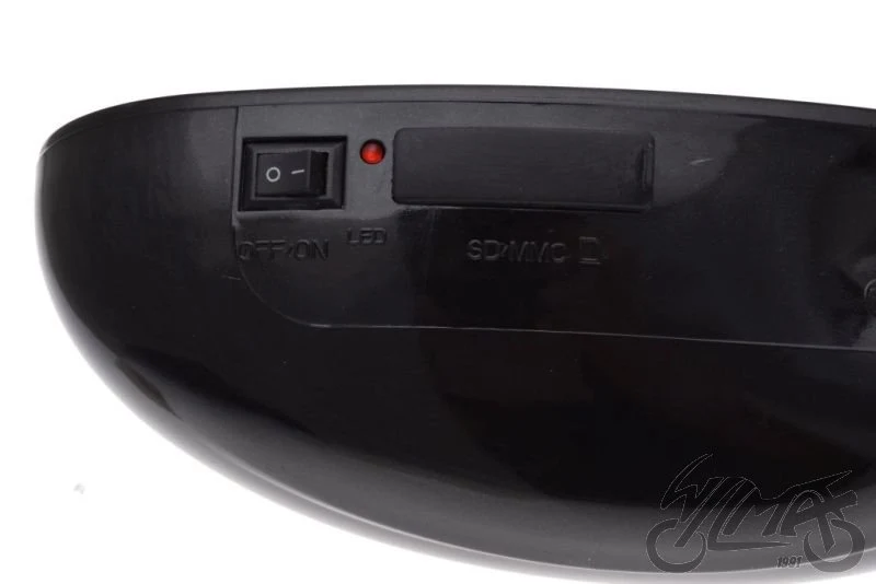 Lusterka z głośnikami, MP3 i radiem, czarne — M8 × 1,25, para — ujęcie 4