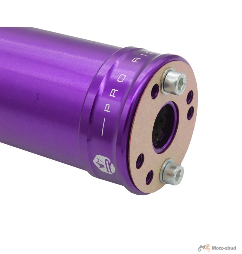 Końcówka wydechu KRM Pro Ride aluminium fioletowa 70-90 cm³ — ujęcie 3