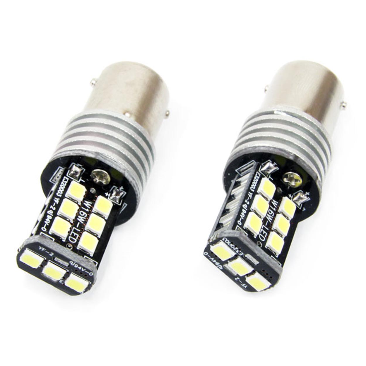 Żarówki LED CANBUS 2835 15SMD 1156 BA15S P21W R10W R5W White 12 V 24 V — ujęcie 2