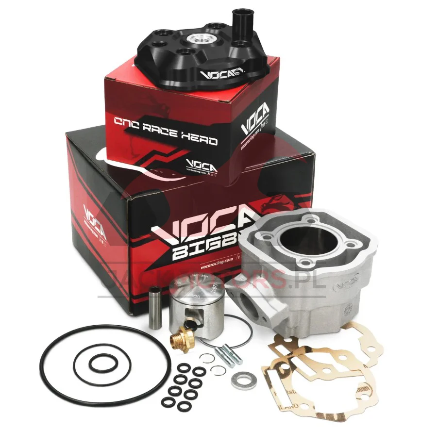 Cylinder VOCA bestia nicasil racing 80 cm³ Derbi D50B0 LC + czarna głowica — ujęcie 1