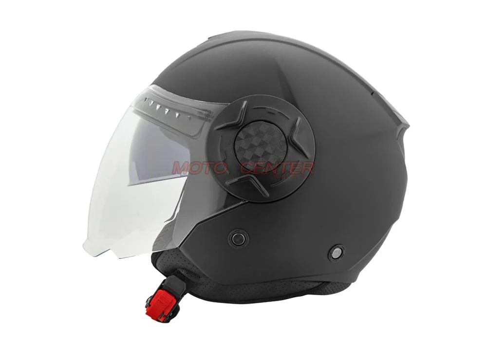 Kask motocyklowy otwarty z blendą City-Bike YA-665 czarny mat rozmiar S Homologacja ECE 22.06 — ujęcie 3