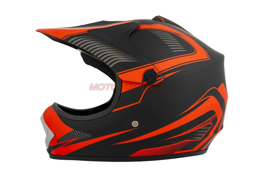 Kask crossowy MPX Dziecięcy WL-801A czarny mat/czerwony S — ujęcie 2