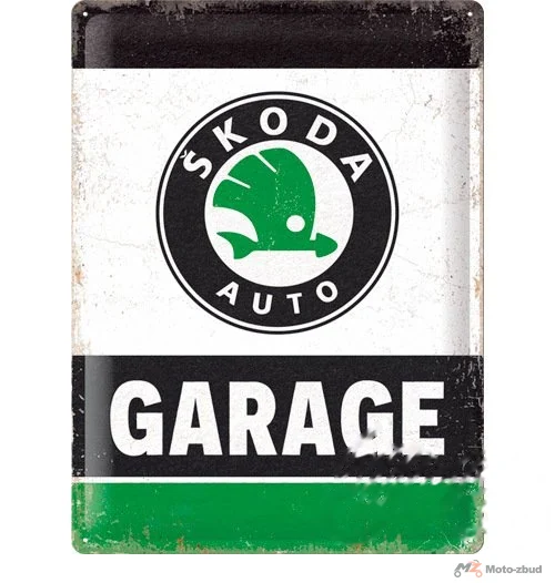 Tablica plakat 30 × 40 skoda garage green 23367