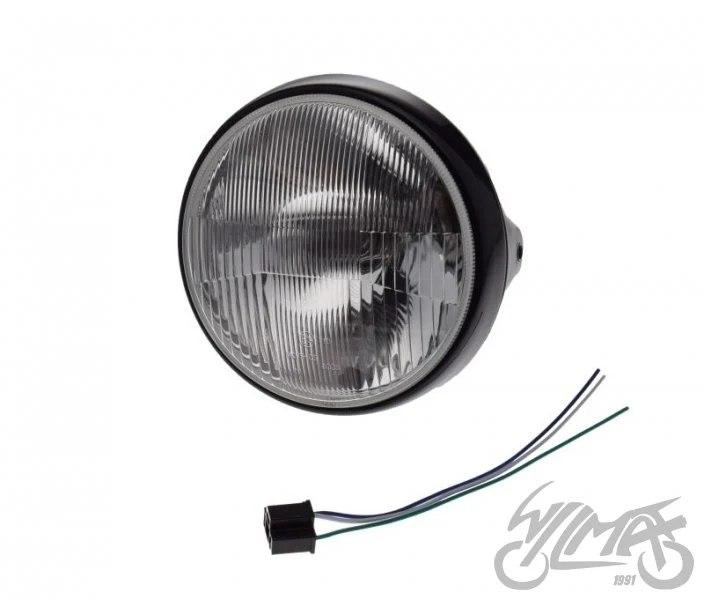 Czarna lampa H4 P43T z czarną ramką, połysk — AW24383 — ujęcie 1