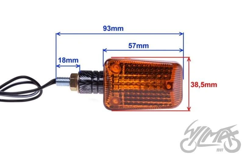 Kierunkowskaz mini carbon, pomarańczowy, krótki — AL12855 — ujęcie 2