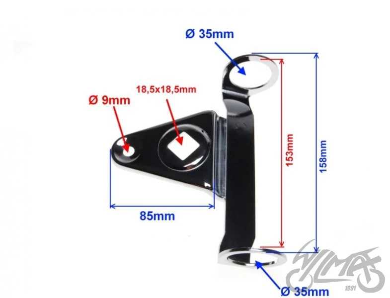 Mocowanie lampy przód — komplet do Suzuki GN125 — ujęcie 2