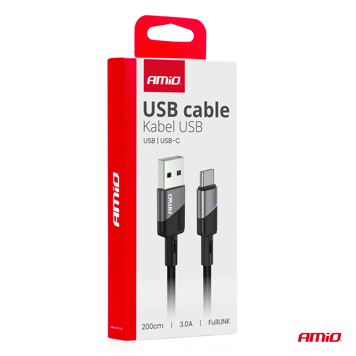 Kabel do ładowania USB-A - USB-C 3A 200 cm FullLINK — ujęcie 3