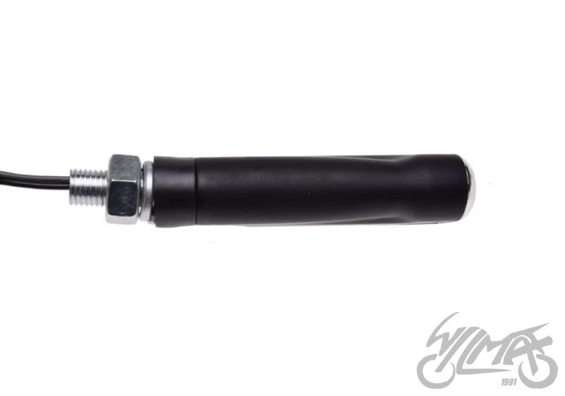 Kierunkowskazy LED 12 V — czarny mat, biały klosz, para AM1382 — ujęcie 4