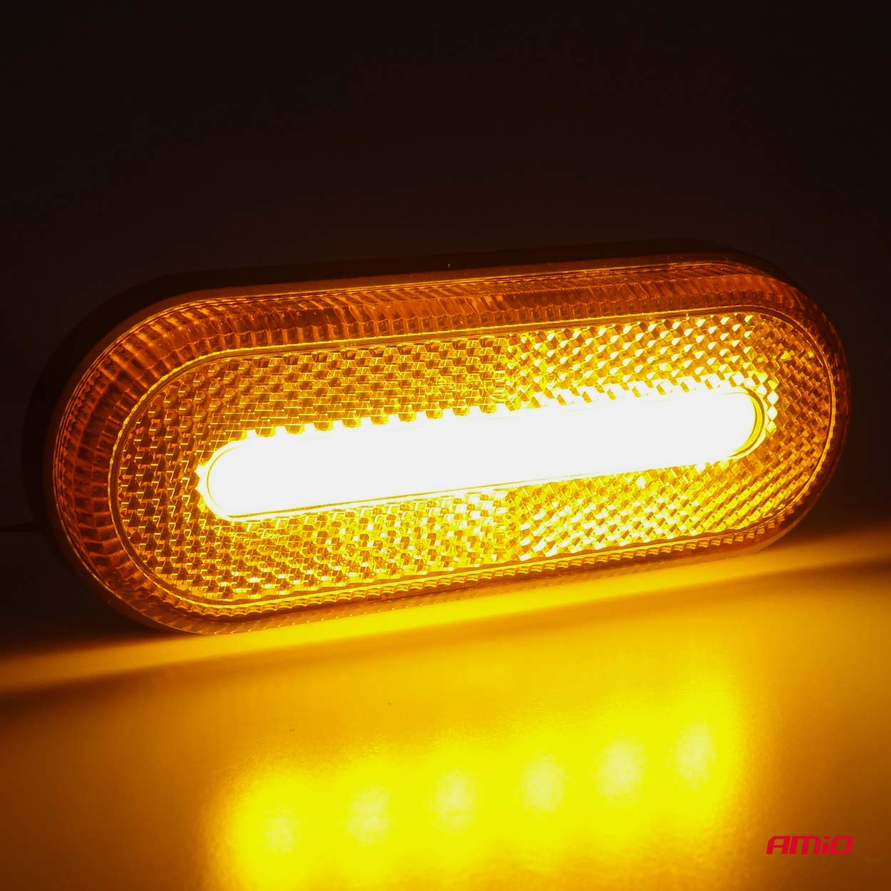 Lampa obrysowa LED OM-01-O owalna pomarańczowa — ujęcie 4
