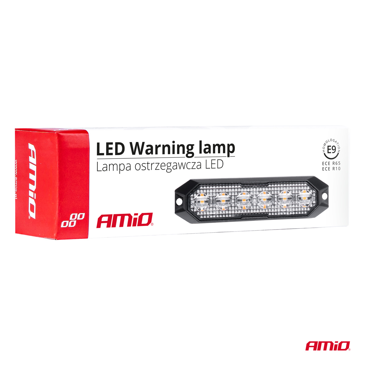 Lampa błyskowa ostrzegawcza płaska 6x3W LED R65 R10 12 V 24 V — ujęcie 6