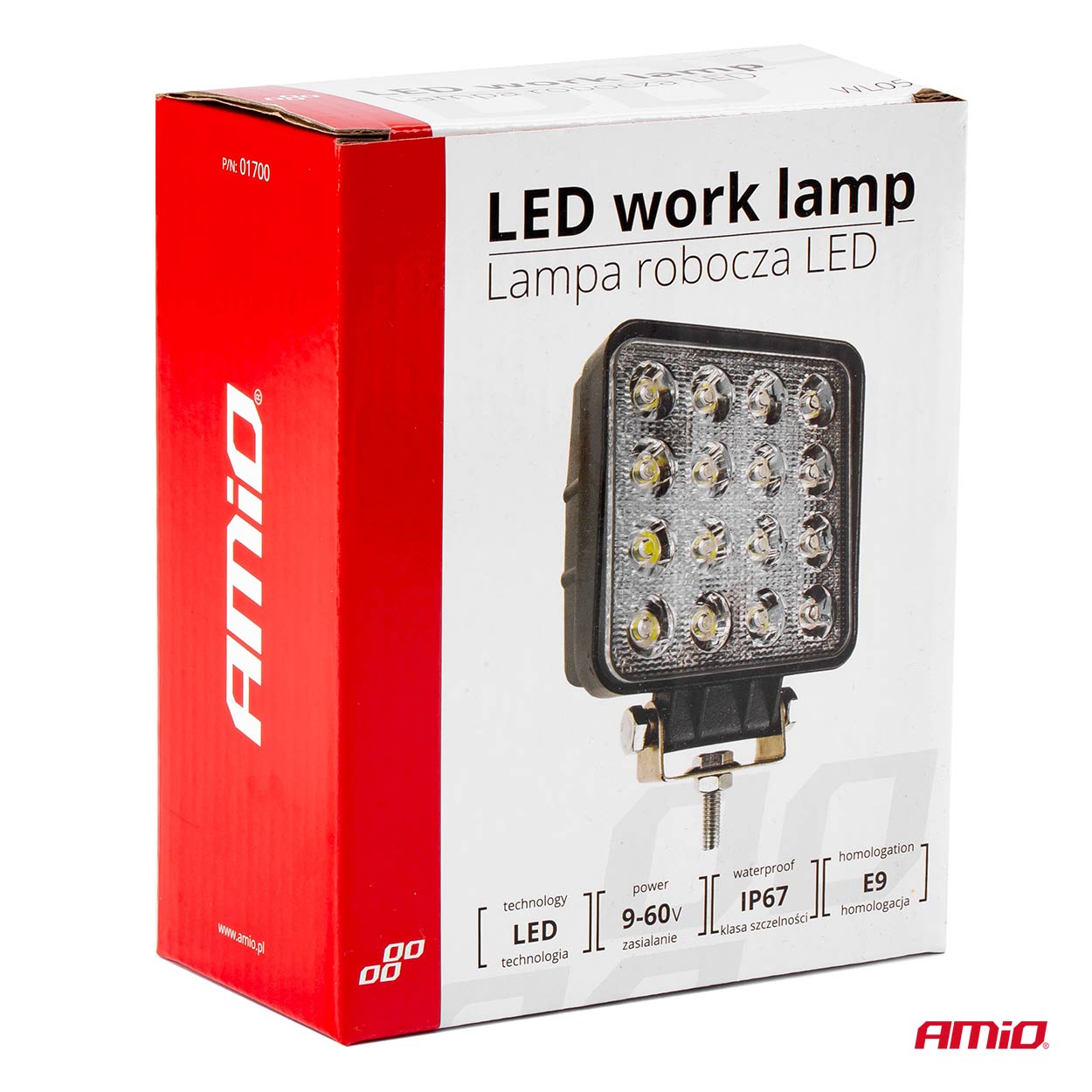 Lampa robocza LED szperacz AWL05 16 LED 12 V 24 V — ujęcie 11
