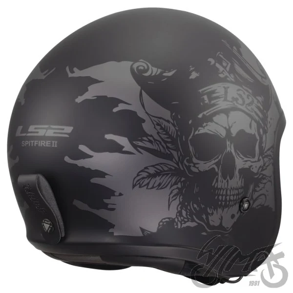 Kask LS2 OF599 Spitfire II willy Black Grey — rozmiar S — ujęcie 5