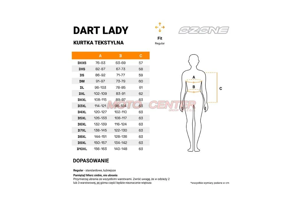 Kurtka motocyklowa Tekstylna Ozone Dart Lady silver/black rozmiar XL — ujęcie 3