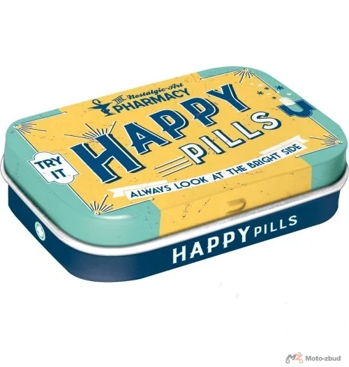 Miętówki Nostalgic-Art Mintbox — HAPPY PILLS — 4 × 15 g