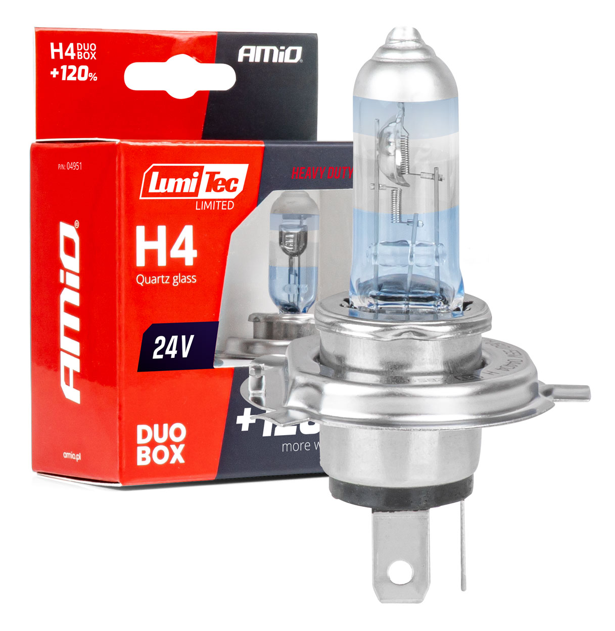 Żarówki halogenowe H4 24 V 75/70W LumiTec LIMITED +120% DUO