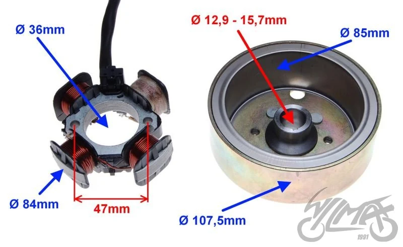 Stator iskrownik koło magnesowe do TGB Suzuki — ujęcie 2