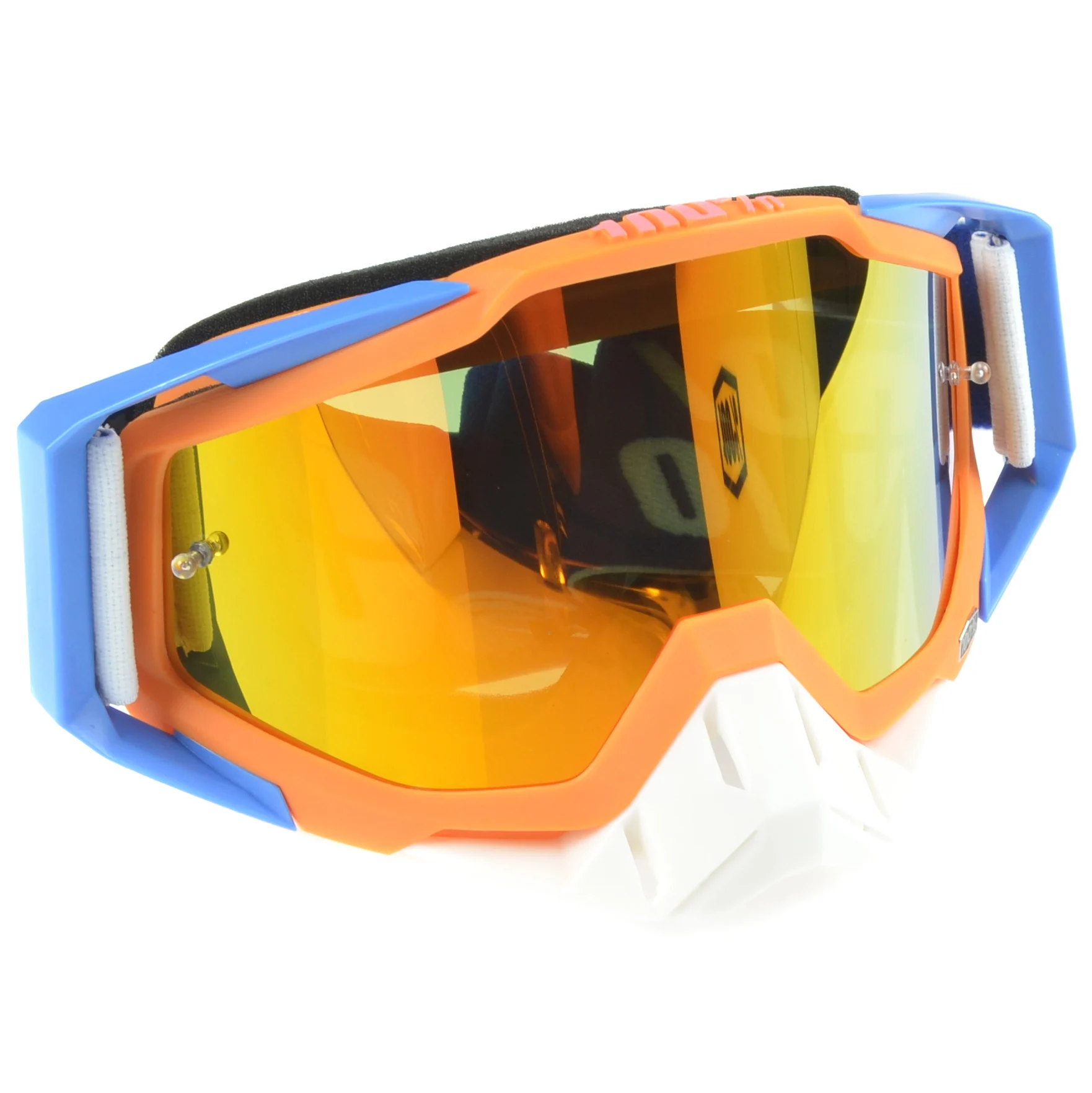 Gogle Replika pomarańczowo niebieskie orange lens