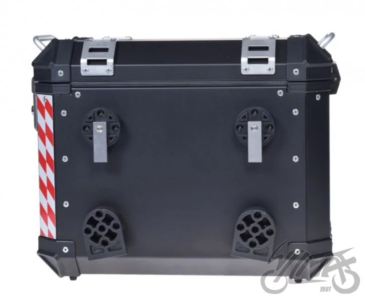 Kufer boczny aluminiowy czarny z zamkiem 2 szt. komplet — ujęcie 4