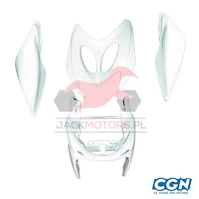 Plastiki Tun'R białe Yamaha aerox / MBK nitro do 2013 r. — ujęcie 1