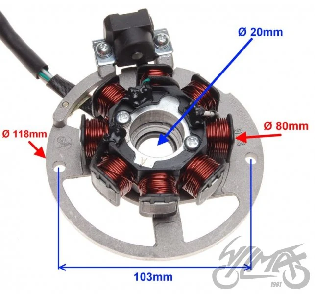 Stator 8 cewek do Keeway Pixel — ujęcie 2