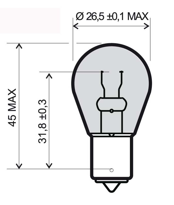 Żarówka pomocnicza 12 V P21W Orange 1 szt. RMS 24 651 0205 — ujęcie 2