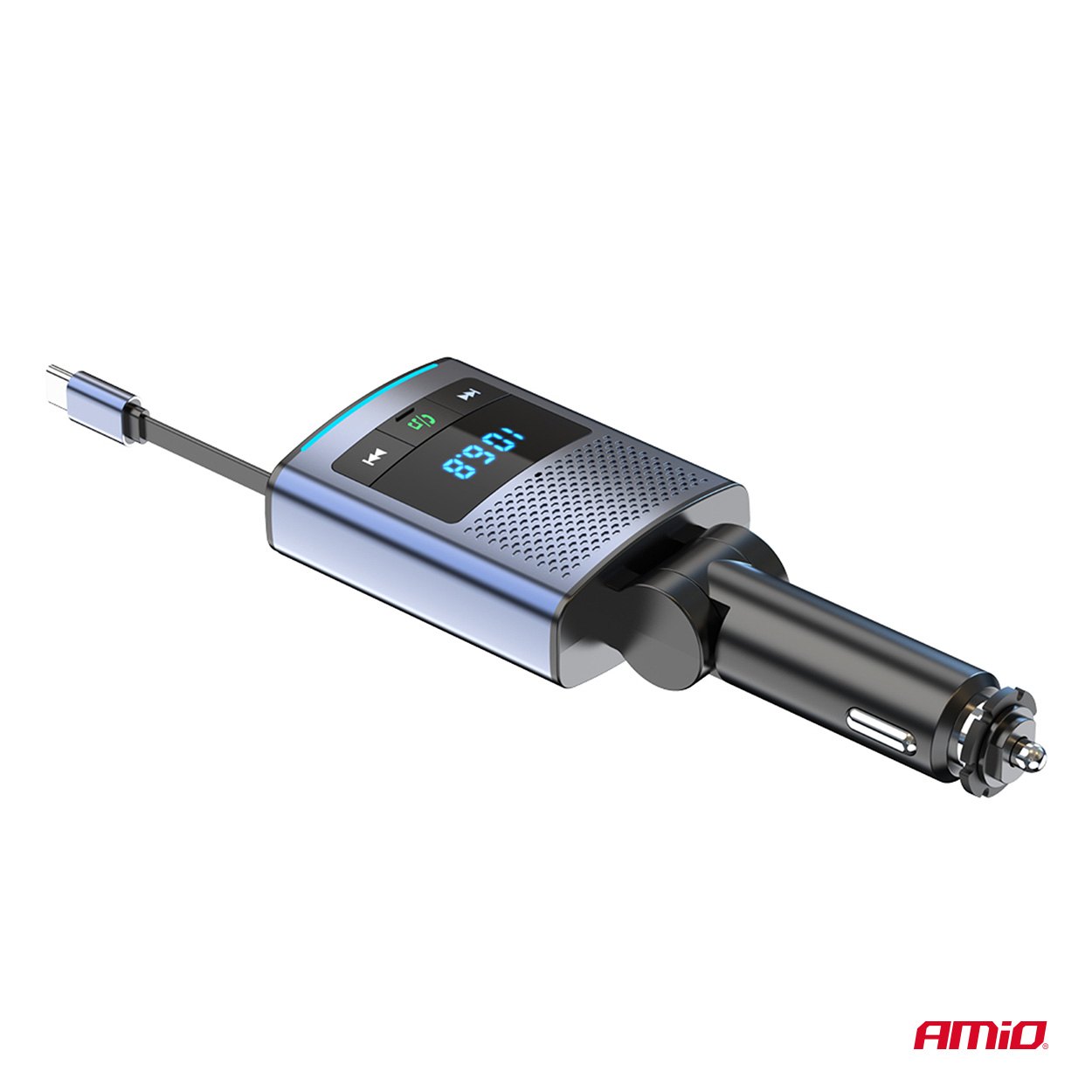 Transmiter samochodowy FM 1×USB-A 1×USB-C 12 V 24 V — ujęcie 5