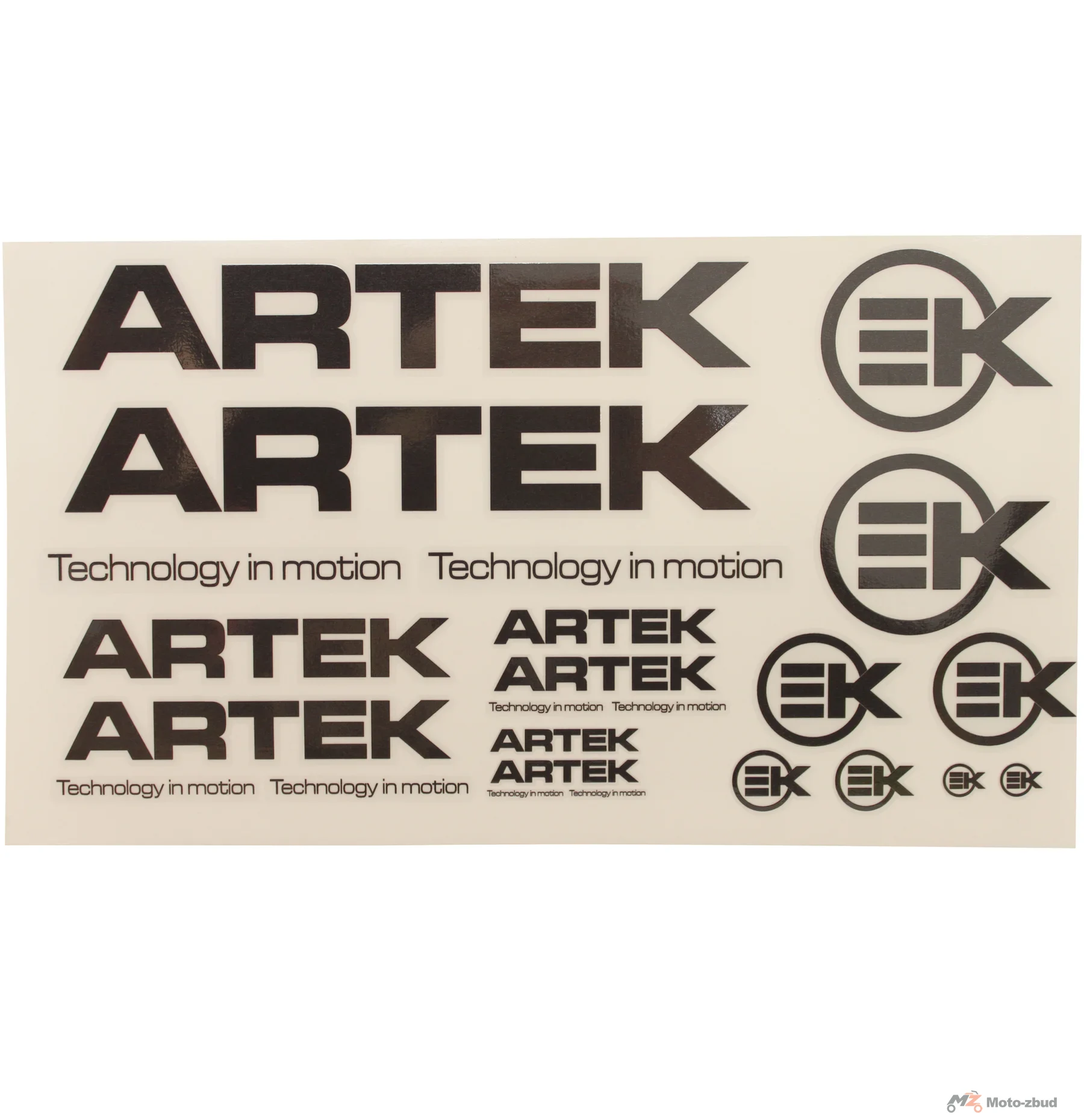 Naklejki Artek czarne arkusz 440 × 230 mm