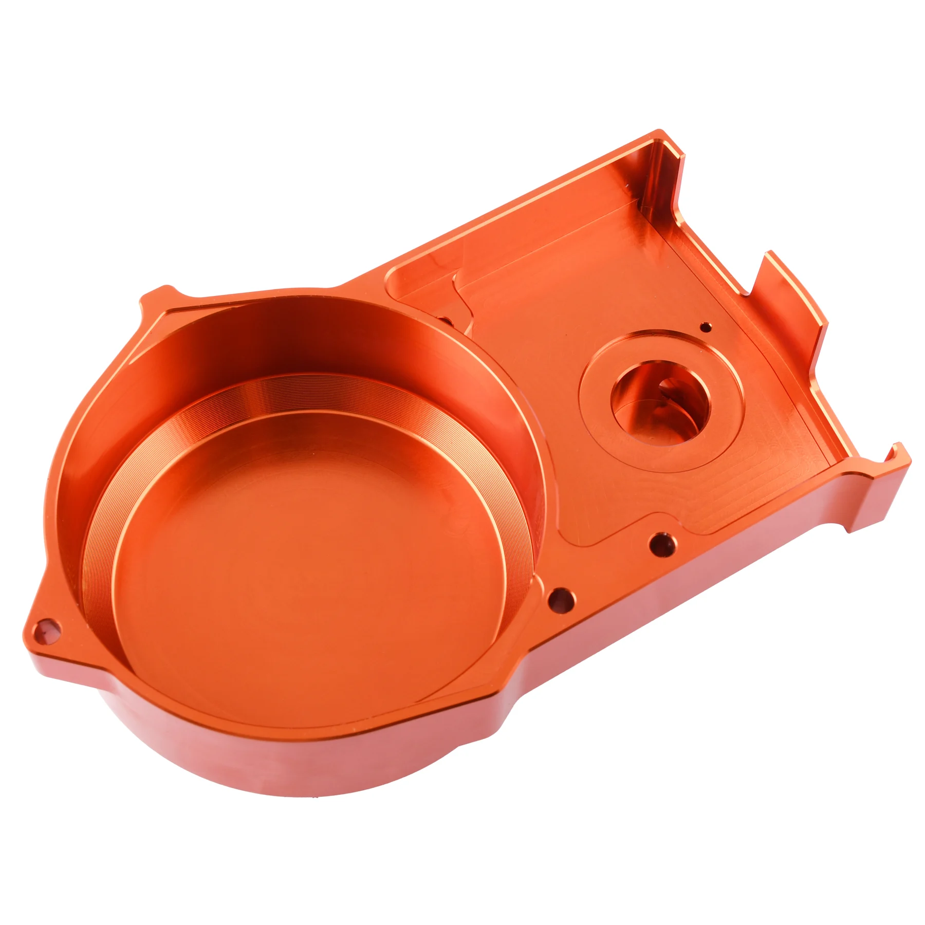 Pokrywa silnika prawa DPR Performance CNC do Simson S51, SR50 — pomarańczowa — ujęcie 3