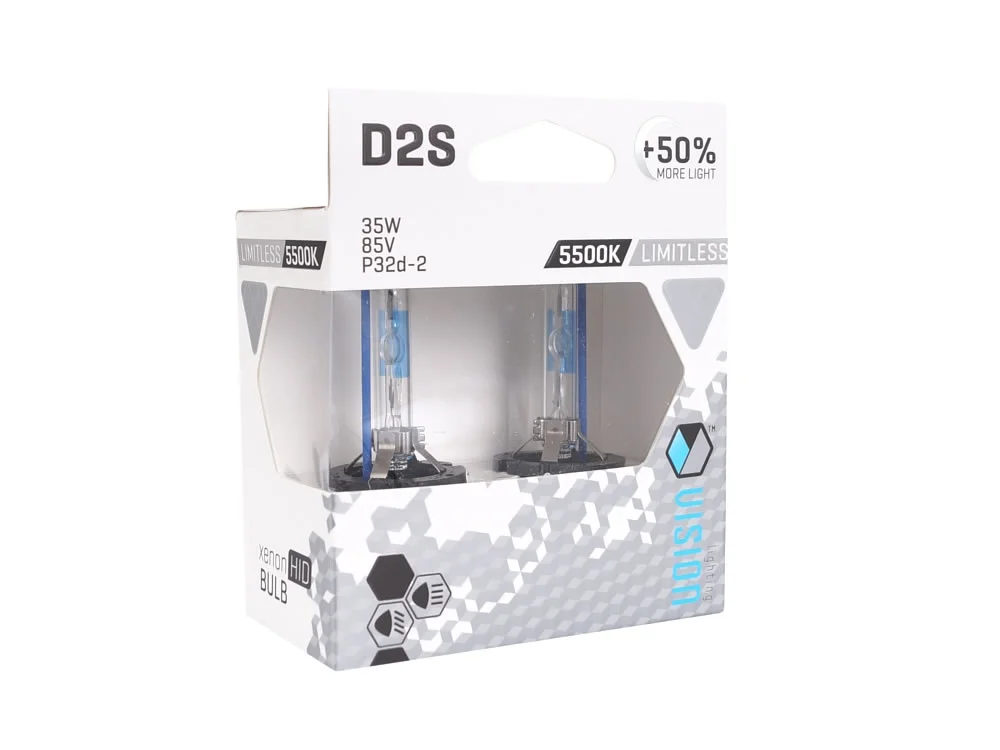 Żarnik Xenon D2S 5500K 85V 35W +50% limitless white GW 12-MCY (2szt.) — ujęcie 2