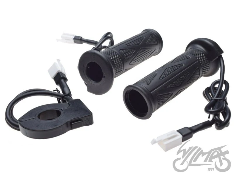 Manetki podgrzewane na kierownicę 22 mm — sterownik LED, 5 trybów — ujęcie 2