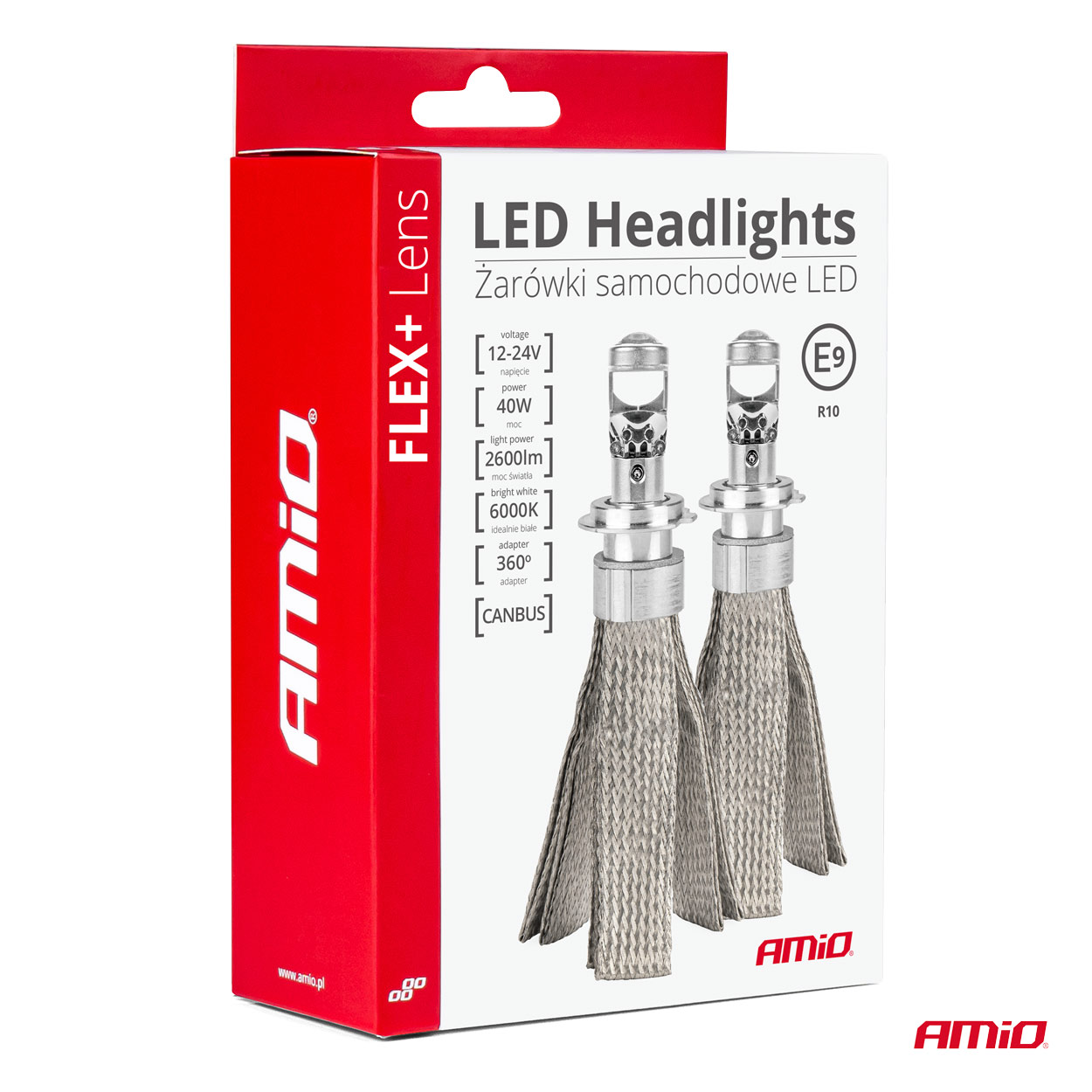 Żarówki samochodowe LED seria FLEX+ H4 soczewka 12 V 24 V 6000K Canbus — ujęcie 5
