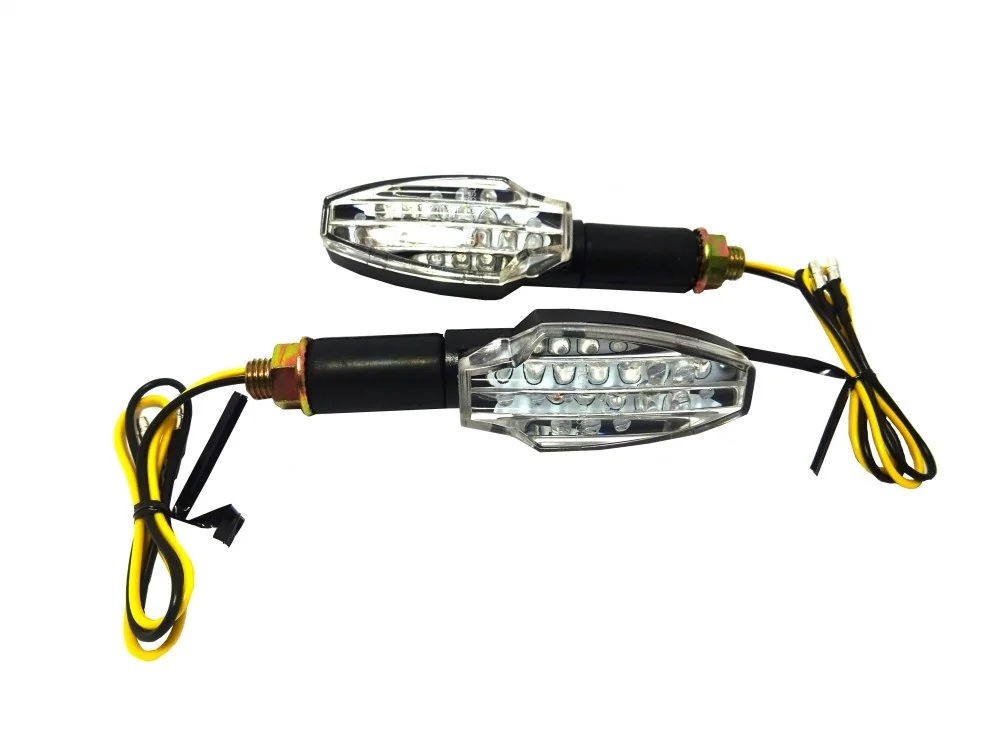 Kierunkowskaz kierunkowskazy (CH-1014) LED czarne (plastikowe/ trapez / krótkie ramie)