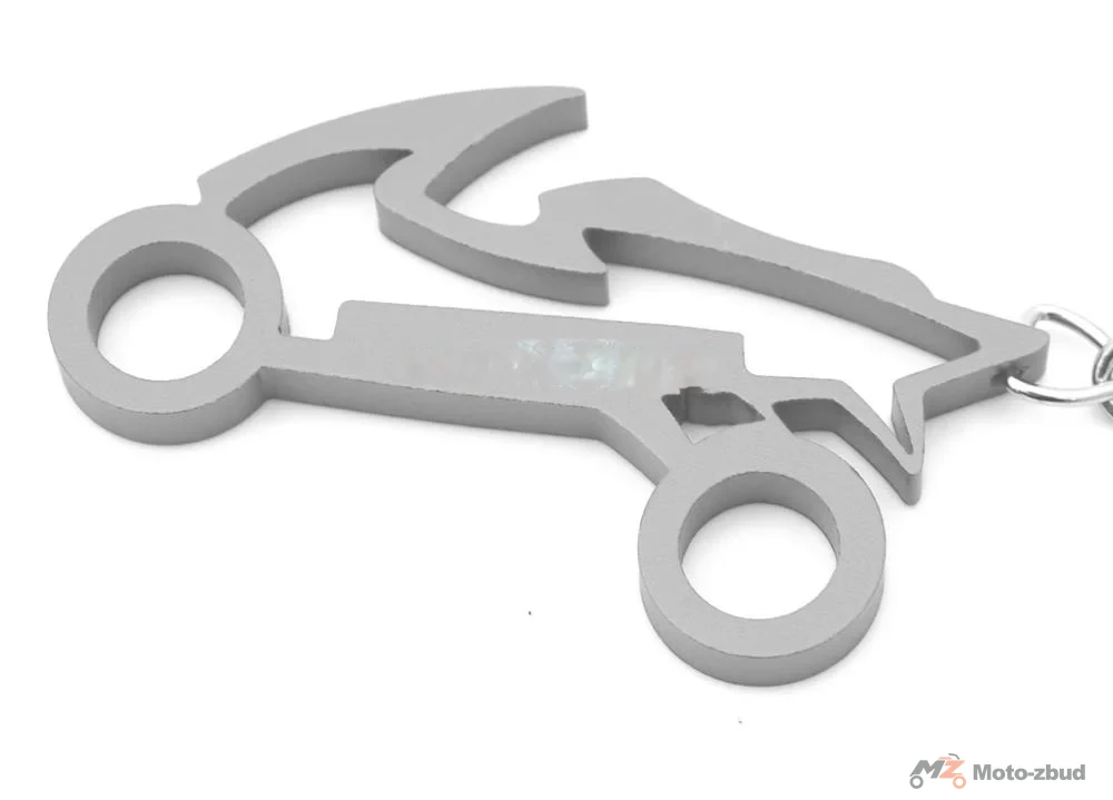 Brelok Do Kluczy Metalowy motocykl srebrny