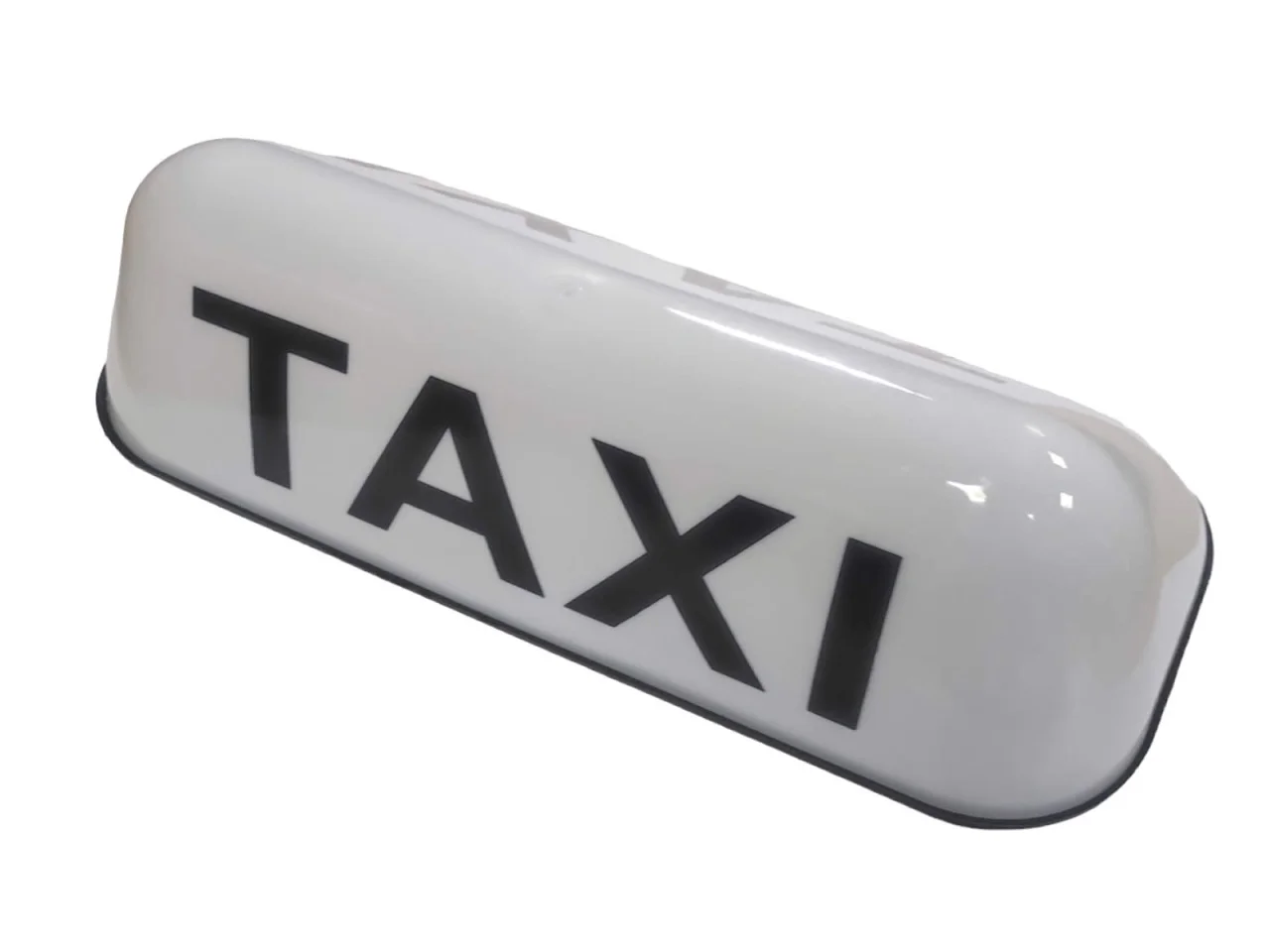 Lampa # Sygnalizator # Znak TAXI - na magnes BIAŁY — ujęcie 3