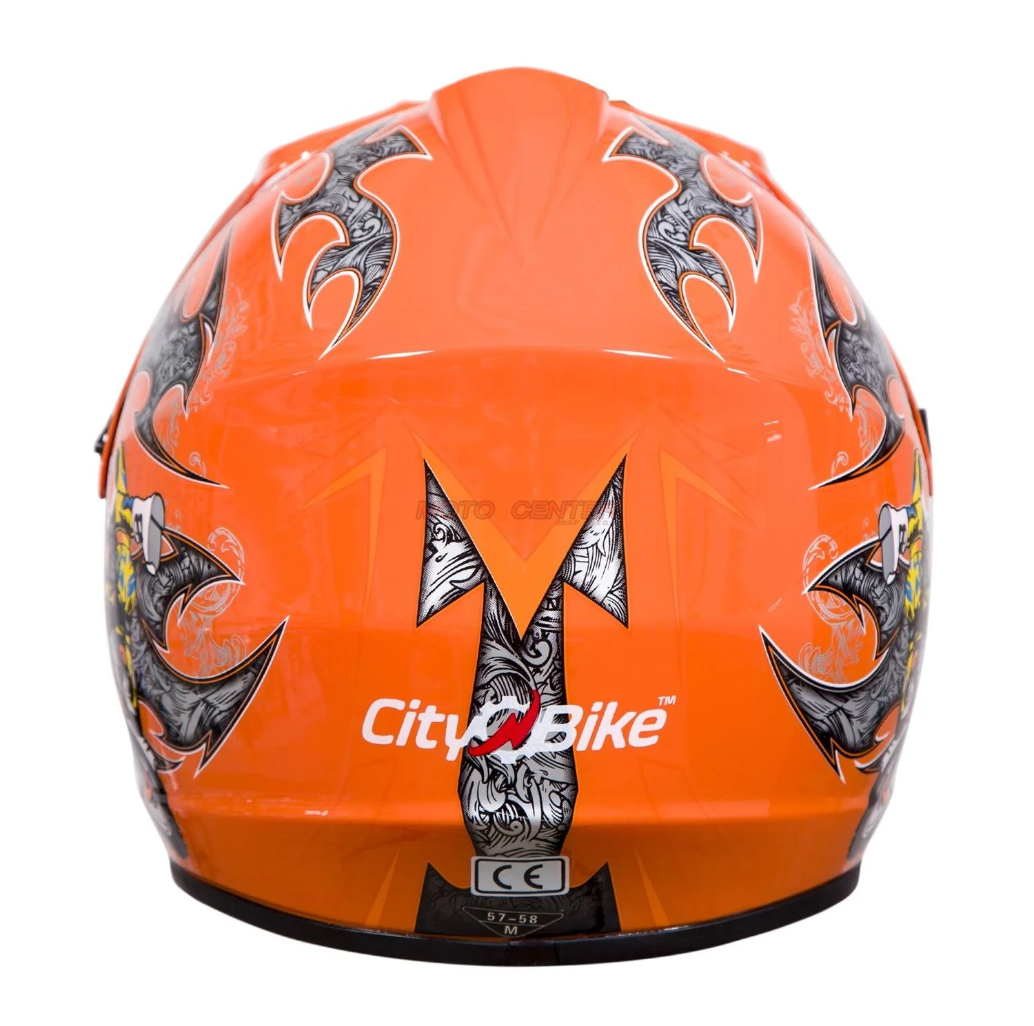 Kask crossowy City-Bike Dziecięcy WL-801A Junior Tatan pomarańczowy L — ujęcie 3