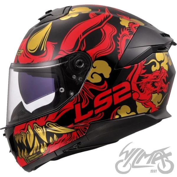 Kask LS2 FF808 Stream II Drako Black Red — rozmiar XL — ujęcie 2