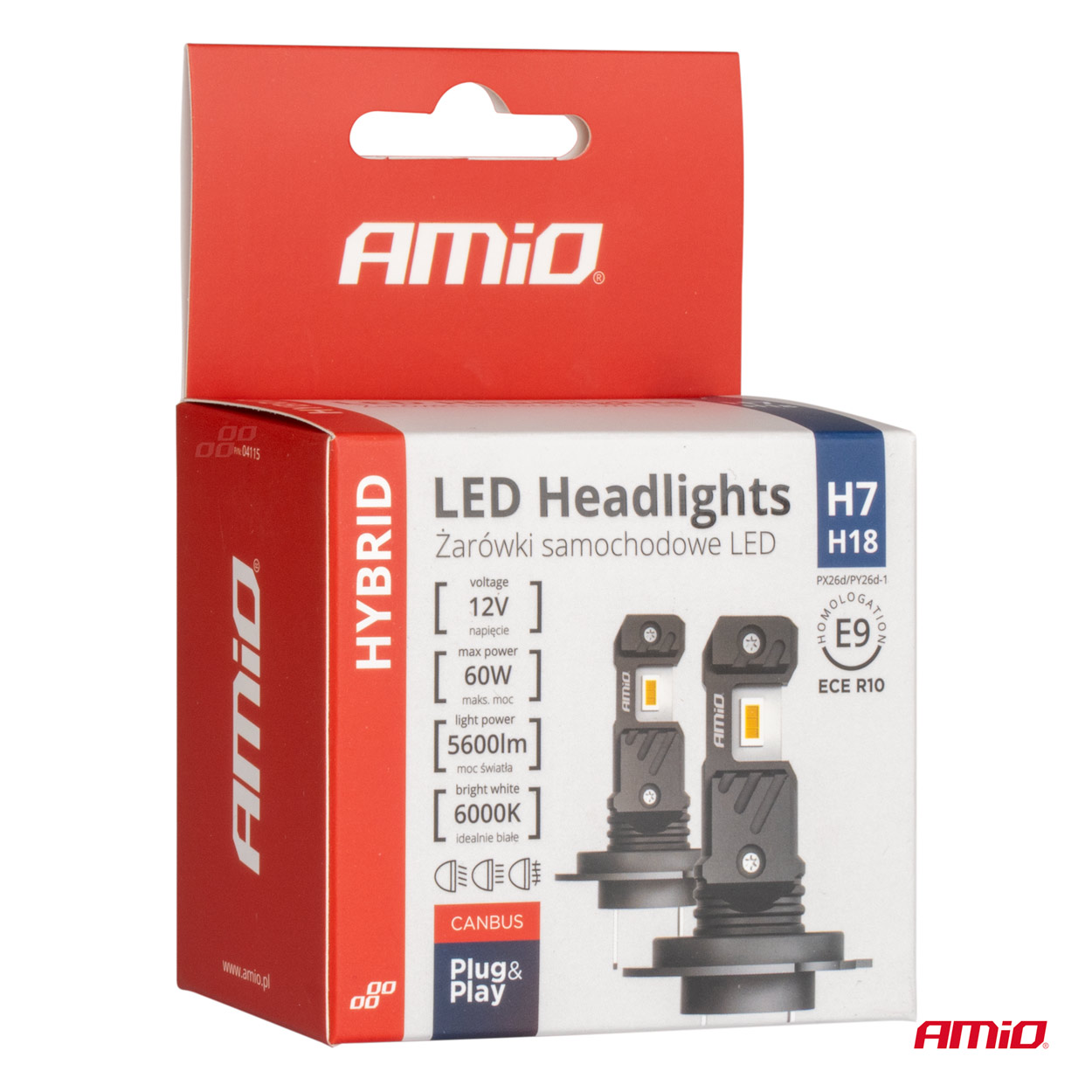 Żarówki samochodowe LED seria HYBRID H7 H18 6000K Canbus 60 W — ujęcie 8