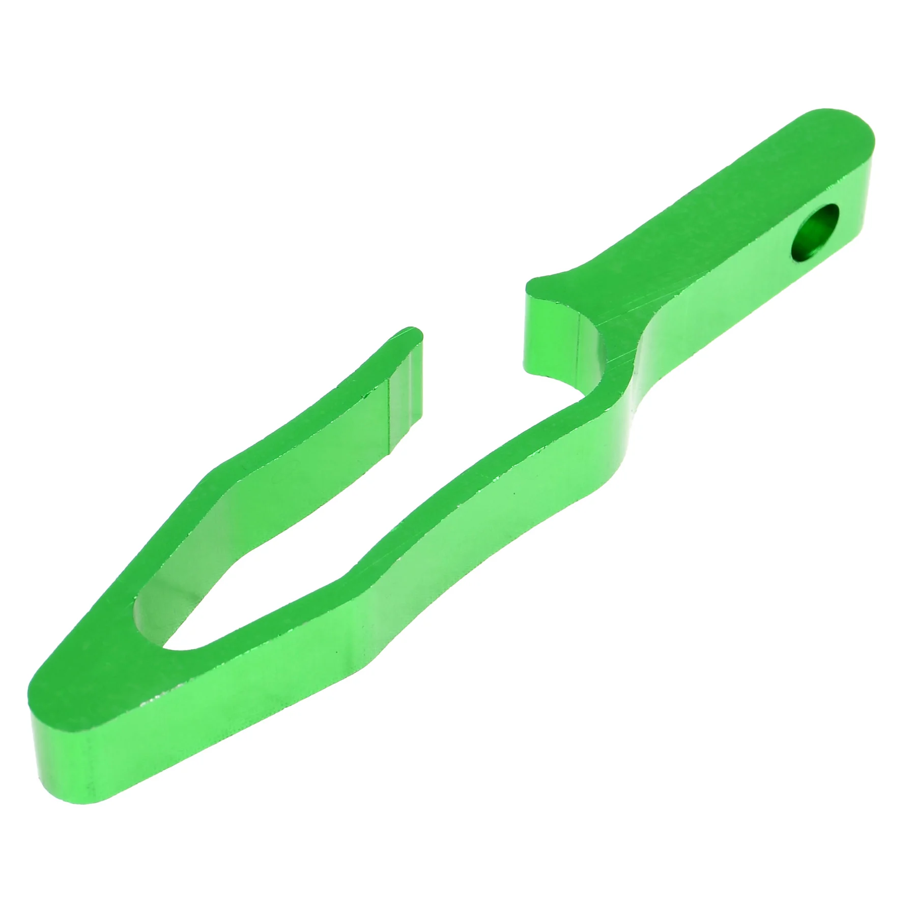Uchwyt linek / przewodu hamulcowego uniwersalny aluminium CNC anoda zielony V2 Racing Force — ujęcie 1