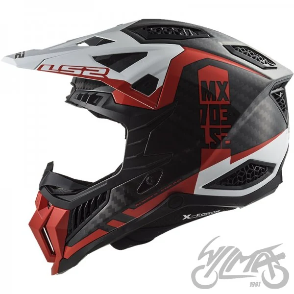 Kask LS2 MX703 C X-Force Victory Red White — rozmiar S — ujęcie 2