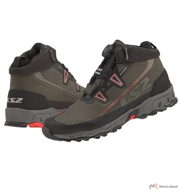 Buty motocyklowe LS2 Trekker WP — zielone, rozmiar 47