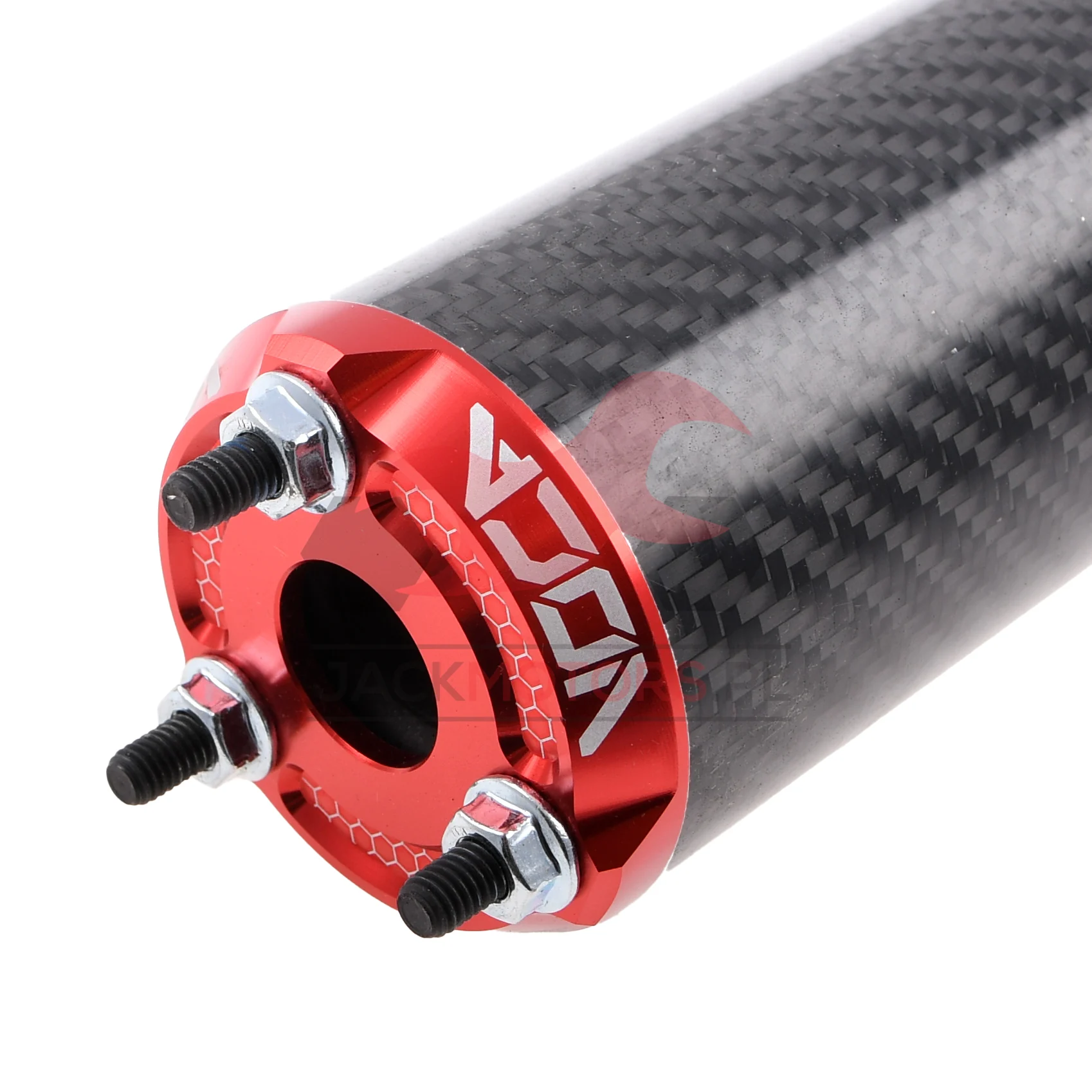 Końcówka wydechu VOCA bestia carbon CNC czerwona — ujęcie 3