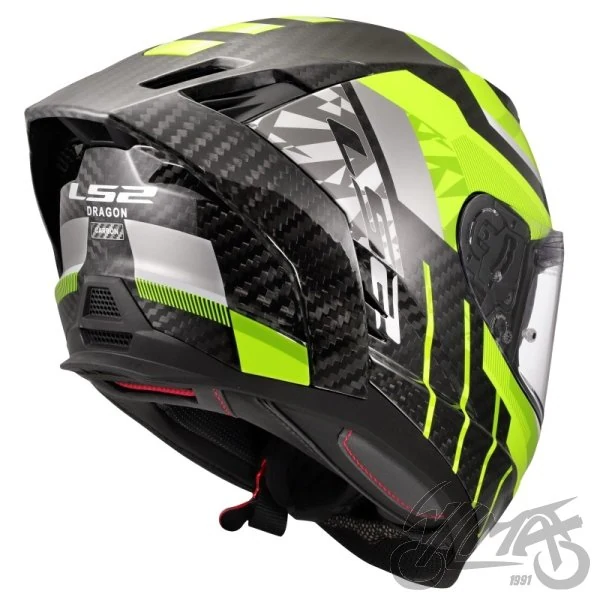 Kask LS2 FF807 Dragon Trax H-Vis Yellow — rozmiar S — ujęcie 4