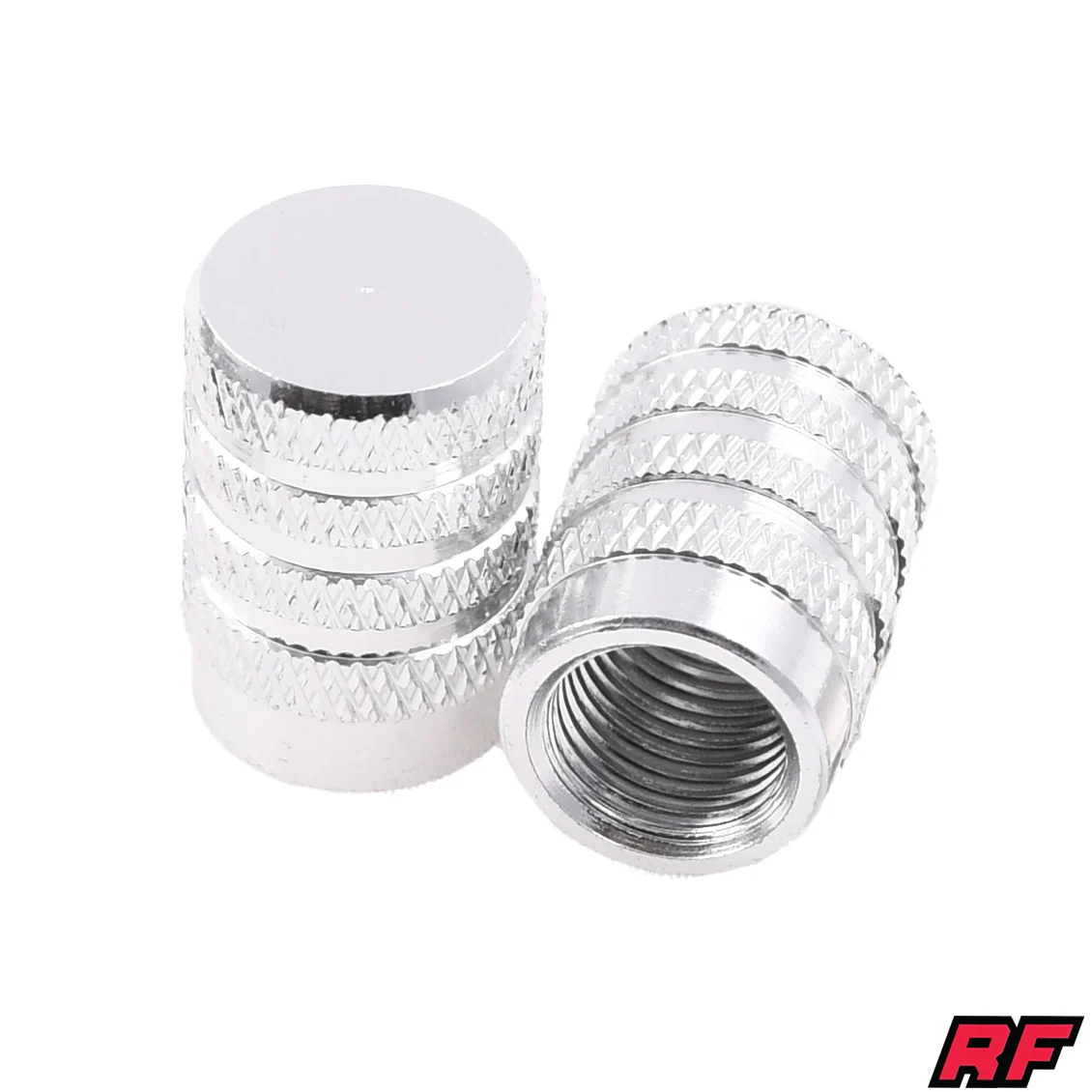 Nakrętka wentyla Racing Force roller V4 srebrna 2szt — ujęcie 1